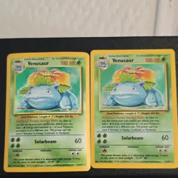 Pokemon TCG Base Set Venusaur 1st Edition 15/102 Lot of 2 Cards 1999 - Image 1