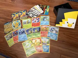 Pokemon- Big Cards 25th Empty Lunchbox Surging Spark Lunchbox And Binder Lot - Image 1
