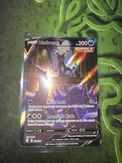 Pokemon Umbreon V Single Strike Holo Evolving Skies 189/203 English Card - Image 1
