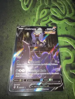 Pokemon Umbreon V Single Strike Holo Evolving Skies 189/203 English Card - Image 2