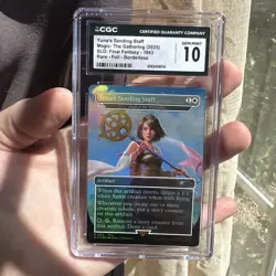 MTG x FINAL FANTASY SECRET LAIR - YUNA'S SENDING STAFF #1863 RAINBOW FOIL CGC 10 - Image 1