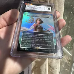 MTG x FINAL FANTASY SECRET LAIR - YUNA'S SENDING STAFF #1863 RAINBOW FOIL CGC 10 - Image 2