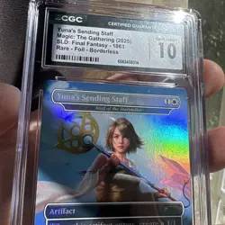 MTG x FINAL FANTASY SECRET LAIR - YUNA'S SENDING STAFF #1863 RAINBOW FOIL CGC 10 - Image 3