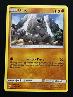 Onix 103/236 Common Unified Minds Sun & Moon Pokemon Card 2019 - Image 1