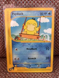 Pokemon TCG Aquapolis Psyduck Card 104/147 LP E-reader Card - Image 1