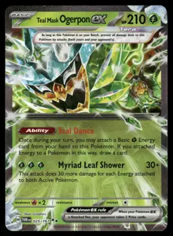 Pokemon Cards Teal Mask Ogerpon ex 025/167 Twilight Masquerade Double Rare NM - Image 1