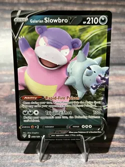 Galarian Slowbro V 099/189 Darkness Ablaze Ultra Rare Pokemon Card - Image 1