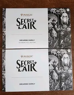 MTG Secret Lair Dreaming Darkly Rainbow Foil Edition + Non Foil - Image 1