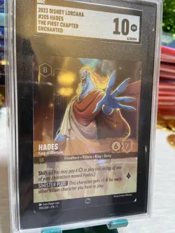 2023 Disney Lorcana - #205 Hades ENCHANTED! First Chapter! SGC 10 GEM MINT - Image 2