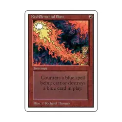 WOTC MtG Unlimited Red Elemental Blast (C) VG - Image 1
