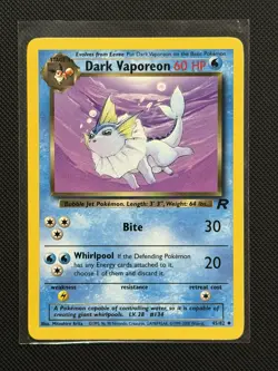 Pokemon TCG Dark Vaporeon 45/82 Team Rocket Regular Uncommon 60 HP English - Image 1