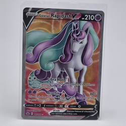 Pokemon Galarian Rapidash V Ultra Rare Full Art Holo 167/198 Chilling Reign - Image 1