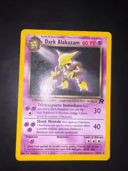 Dark Alakazam 18/82 Team Rocket Rara Non Holo Old Vintage Wotc Pokemon - Image 1