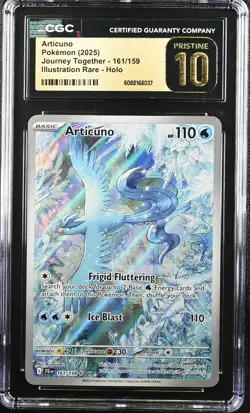 2025 POKEMON JOURNEY TOGETHER ILLUSTRATION RARE #161 ARTICUNO CGC 10 PRISTINE - Image 1