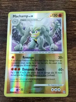 Machamp 31/130 Diamond & Pearl Base Set Pokemon Reverse Holo - Image 1