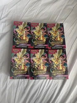 Pokemon TCG Sealed In Hand Mega Evolution Ascended Heroes Booster Bundle X 6 - Image 1
