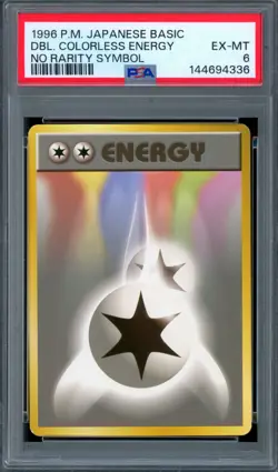 PSA 6 Pokemon 1996 No Rarity Symbol Japanese (Base Set) Double Colorless Energy - Image 1