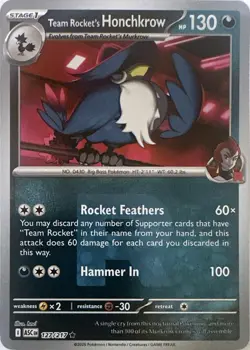 Team Rocket's Honchkrow 127/217 ME: Ascended Heroes Pokemon Reverse Holo NM - Image 1