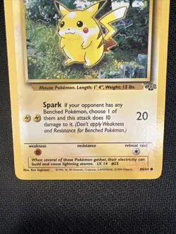 Pokemon Pikachu TCG 60/64 Jungle 1st Edition Vintage NM Condition - Image 4