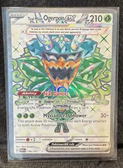 🟩👹 Ogerpon ex #190/167 – Twilight Masquerade Holo Pokemon TCG 👹🟩 - Image 1