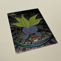 Oddish 43 Holo Foil Topps Chrome Series 1 TV Pokemon LP - Image 2