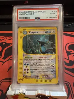 2003 Pokemon Aquapolis Crystal Kingdra Holo 148/147 PSA 4 VG-EX - Image 1
