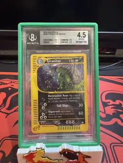 BGS 4.5 Tyranitar Holo R H28 Pokemon Aquapolis 2003 - Image 1