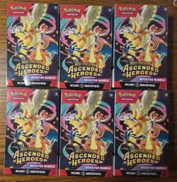 Lot of (6) Pokemon Mega Evolution Ascended Heroes Booster Bundle IN HAND Pokemon - Image 1