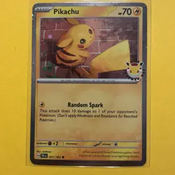 Pikachu 051/162 Pokemon Day 2026 - Anniversary Stamped NM - Image 1