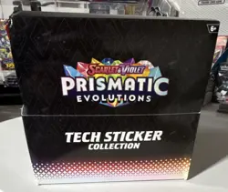 Pokemon Scarlet & Violet Prismatic Evolutions Tech Sticker Display - Image 1