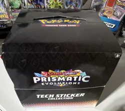 Pokemon Scarlet & Violet Prismatic Evolutions Tech Sticker Display - Image 2