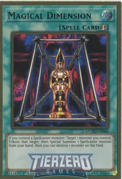 Yugioh Magical Dimension MGED-EN040 Premium Gold Rare 1st Edition Near Mint - Image 1