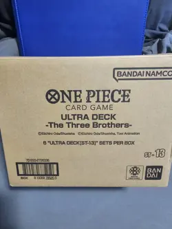 ONE PIECE: The Three Brothers Ultra Deck Box ST-13 CASE 6 Decks SEALED - Image 1