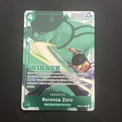 One Piece Card Game Roronoa Zoro Winner Promo Foil EB02-019 Near Mint - Read - Image 1