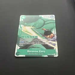 One Piece Card Game Roronoa Zoro Winner Promo Foil EB02-019 Near Mint - Read - Image 4