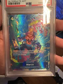 One Piece Marco Alternate Art Super Rare Foil PRB02-008 PSA 10 Premium Booster - Image 3