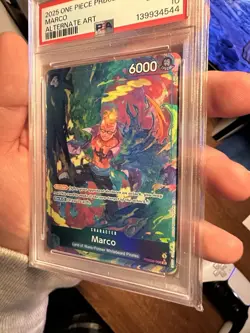 One Piece Marco Alternate Art Super Rare Foil PRB02-008 PSA 10 Premium Booster - Image 4