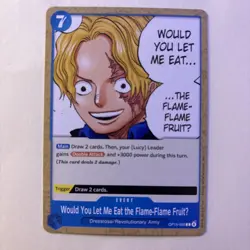 Would You Let Me Eat the Flame-Flame FruitU OP15-056 Kami's Island One Piece NM - Image 1