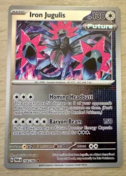 Pokemon TCG Iron Jugulis 158/182 Paradox Rift Reverse Holo Rare Card - Image 1