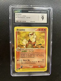 Pokemon Arcanine EX Sandstorm 15/100 CGC 9 Mint Card - Image 1