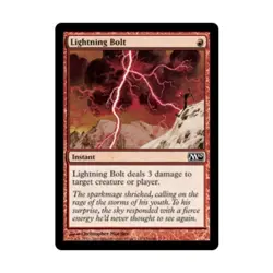 WOTC MtG M10 Lightning Bolt (C) (Foil) Fair - Image 1