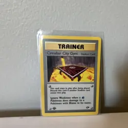 Pokemon Cinnabar City Gym Gym Challenge 1st Edition Stadium Card 113/132 Uncommo - Image 1