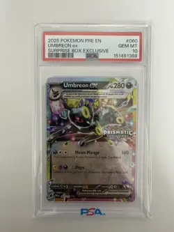 Umbreon ex 060/131 PSA 10 Stamped Surprise Box Prismatic Evolutions Pokemon Card - Image 1