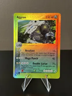 Pokemon Aggron 1/109 Ruby and Sapphire Reverse Holo MP Nintendo Vintage - Image 1