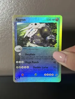 Pokemon Aggron 1/109 Ruby and Sapphire Reverse Holo MP Nintendo Vintage - Image 3