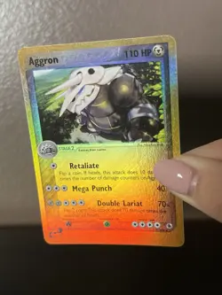 Pokemon Aggron 1/109 Ruby and Sapphire Reverse Holo MP Nintendo Vintage - Image 4