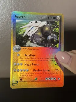 Pokemon Aggron 1/109 Ruby and Sapphire Reverse Holo MP Nintendo Vintage - Image 5