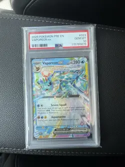 2025 Pokemon Vaporeon EX 023/131 Prismatic Evolutions PSA 10 💎 - Image 1