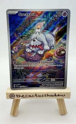 Pokemon Scarlet & Violet Base Set Greavard 214/198 Illustration Rare Holo -LP/NM - Image 1