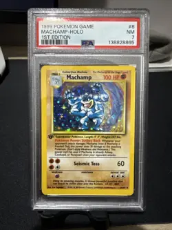 Pokemon TCG Machamp Holo Rare 1st Edition Base Set 8/102 - Image 1